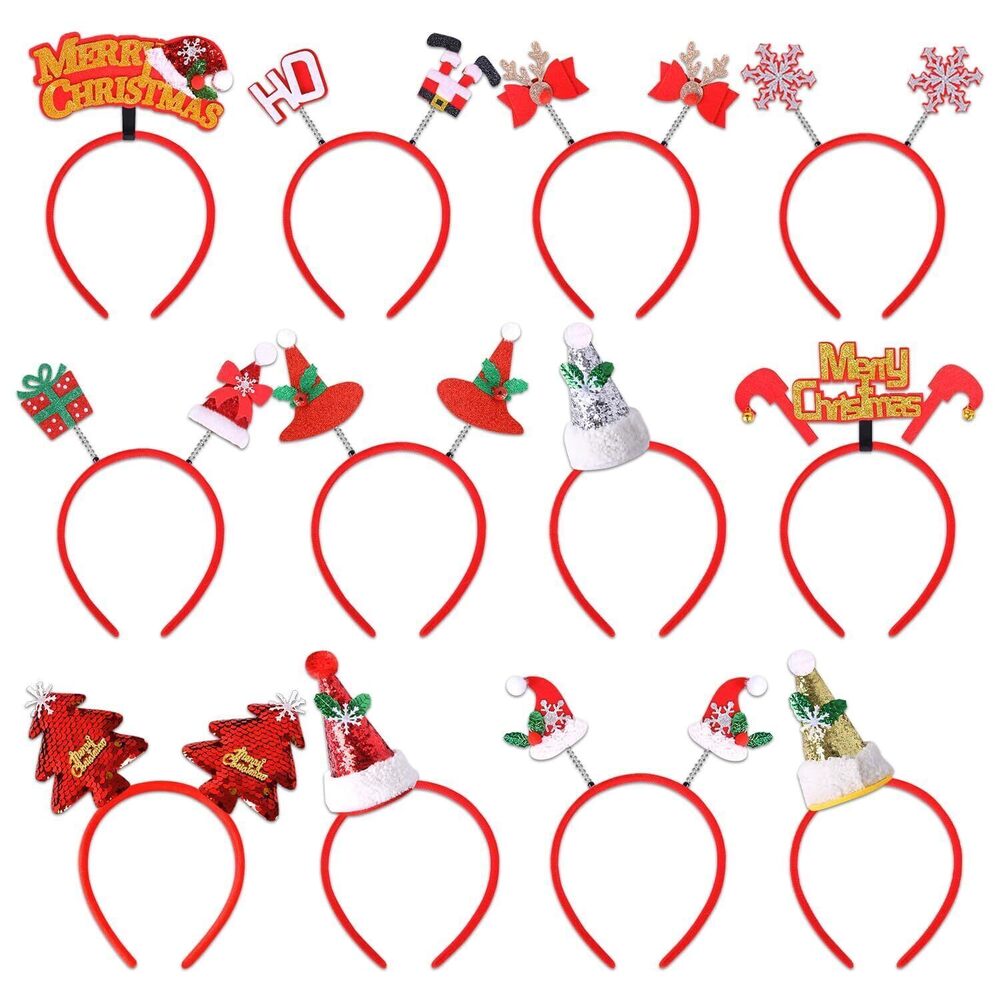 2224 Christmas Headbands for Kids and Adults, Funny Christmas Party
